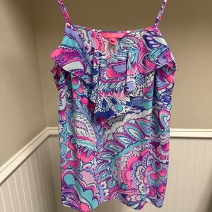 Lilly Pulitzer Pink and Blue Paisley Camisole